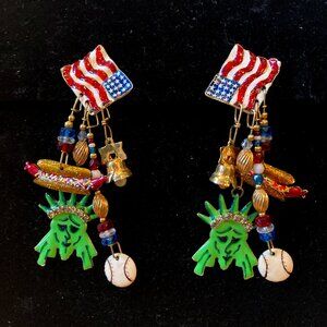 Lunch at the Ritz What's More American earrings